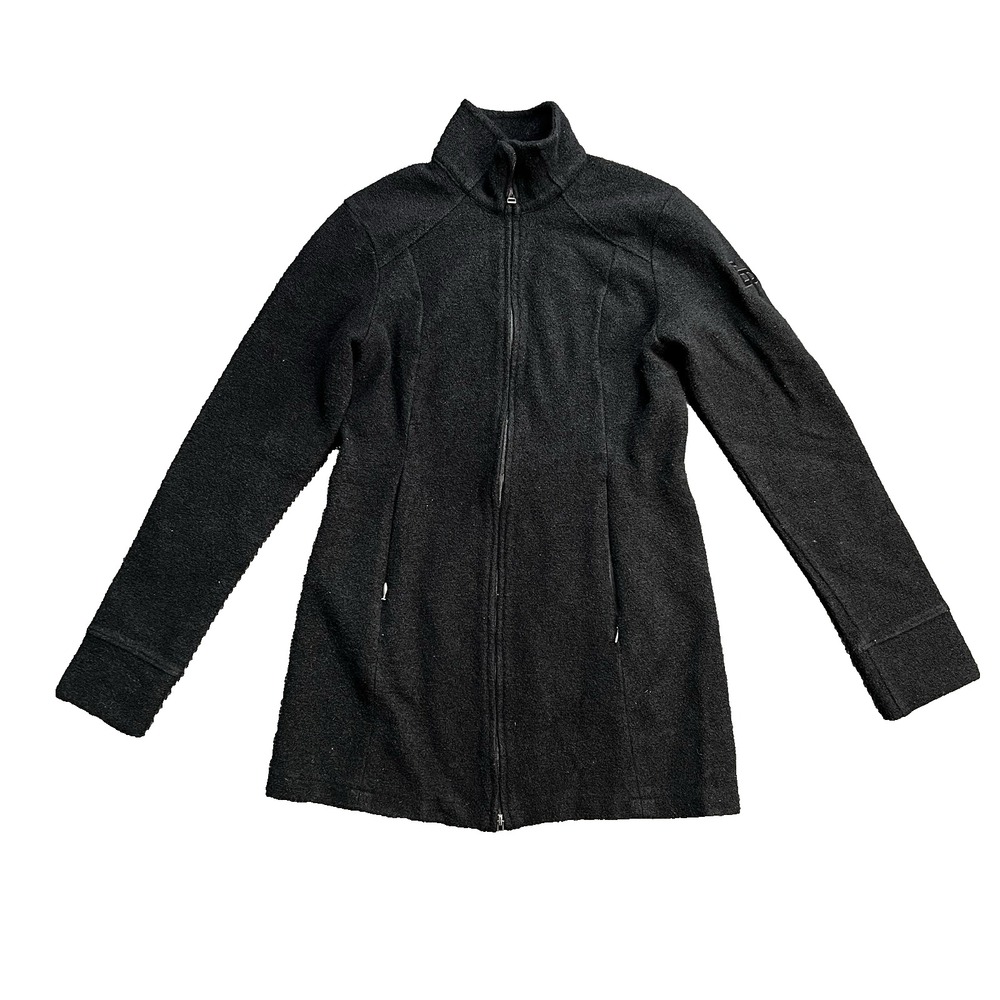 Ibex Backbay Zque Merino Wool Tunic Jacket Womens XS Black Full Zip USA Made‎